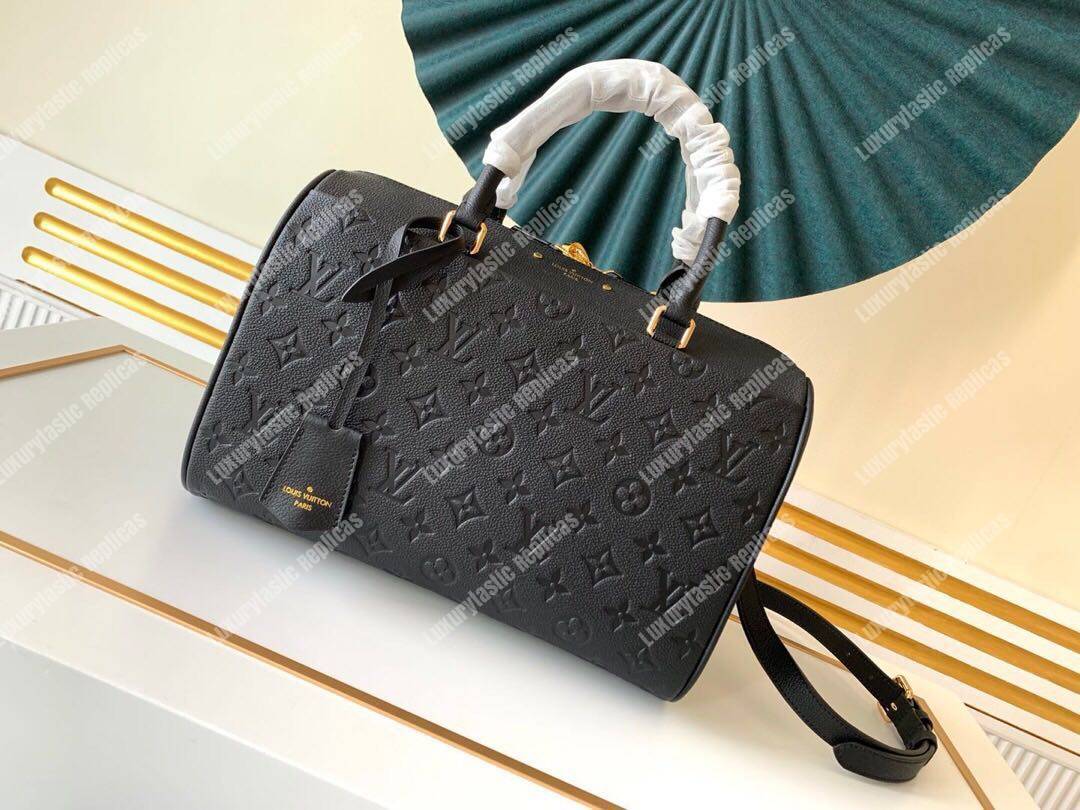 LV Speedy Bandouliere 30 Monogram Empreinte Leather Bleu Infini