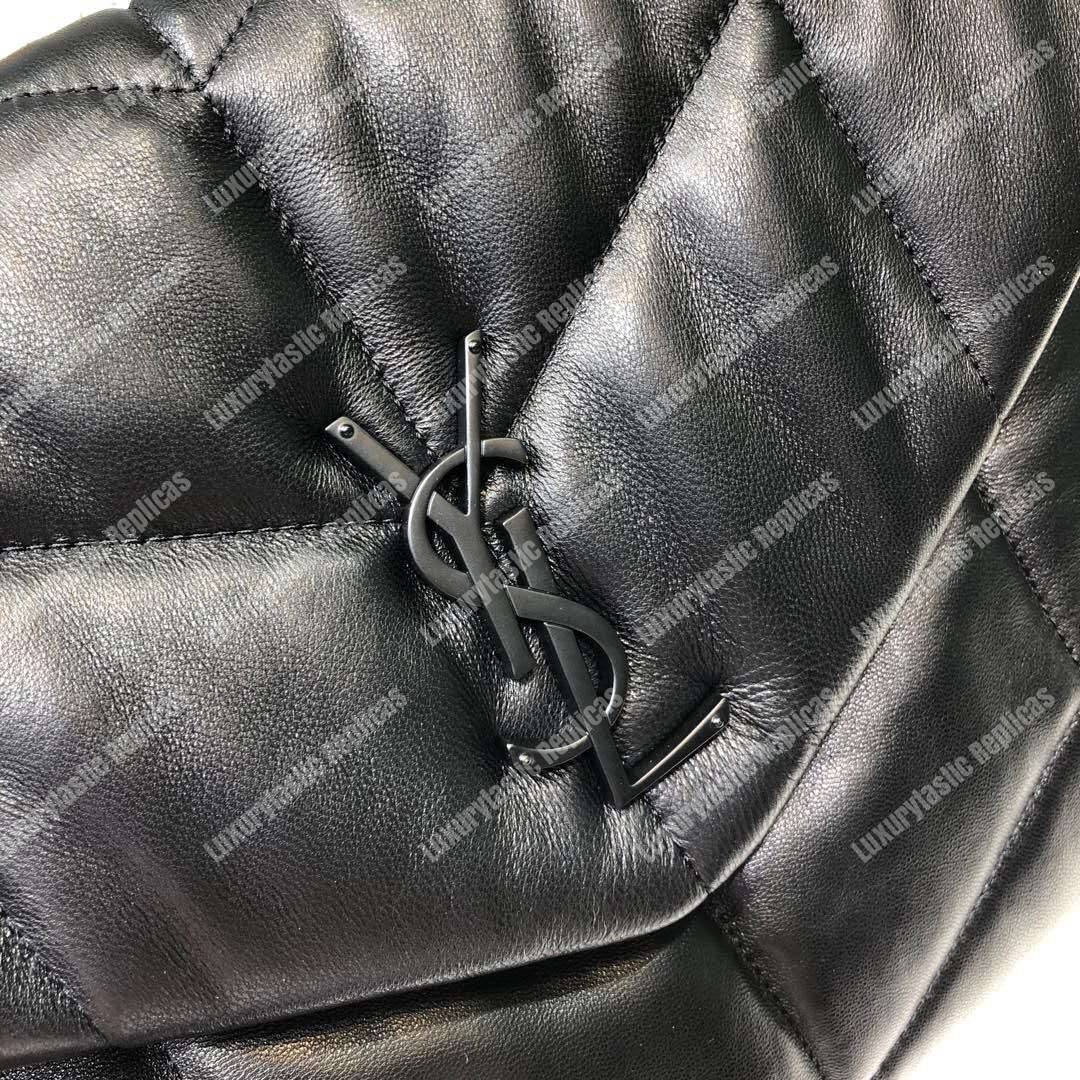 Saint Laurent Loulou Puffer Medium Bag In Quilted Lambskin Black