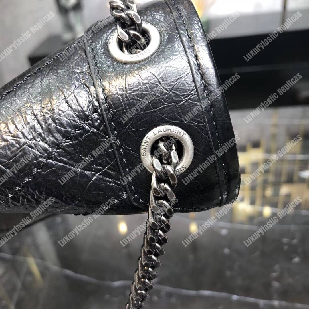 Saint Laurent Niki Baby In Vintage Leather Black