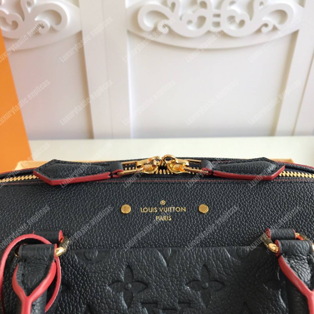 LV Speedy Bandouliere 25 Monogram Empreinte Leather Marine Rouge