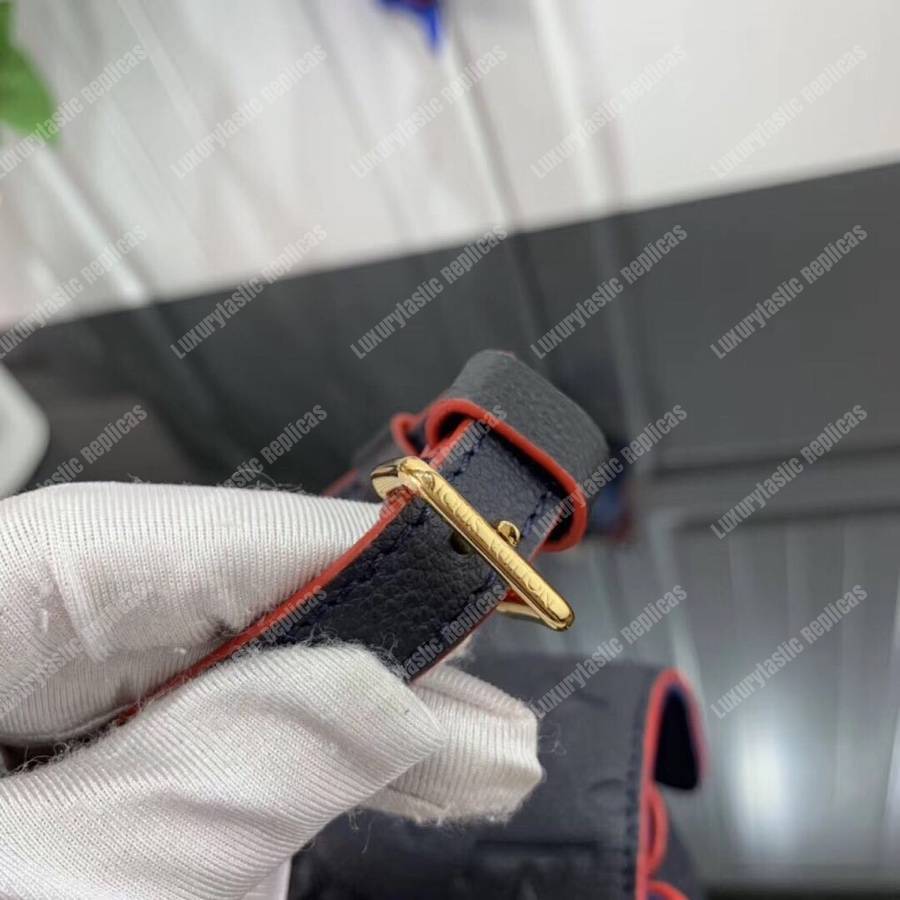LV Marignan Messenger Bag Monogram Empreinte Marine Rouge