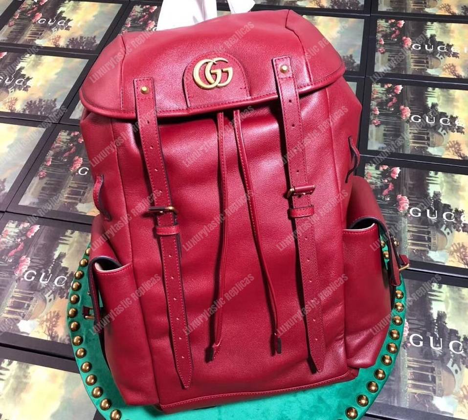 G*u*i re(belle) leather backpack cerise