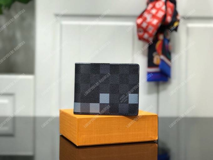 LV Slender Wallet Damier Graphite Pixel