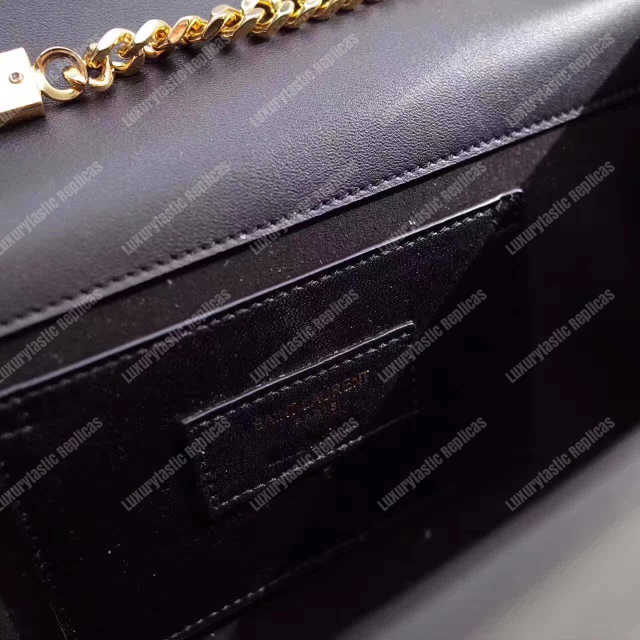 Saint Laurent Kate Medium With Tassel In Smooth Leather Black