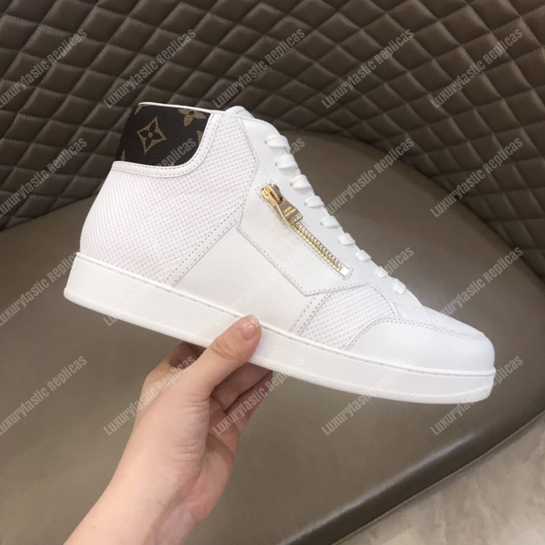LV Rivoli Zip On The Side Sneaker Boot White