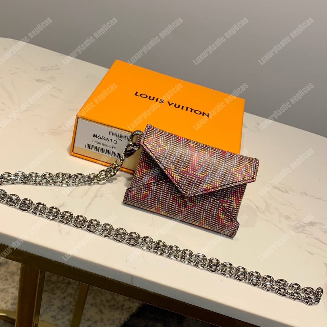 LV Kirigami Necklace Wallet Monogram LV Pop Motif Rouge