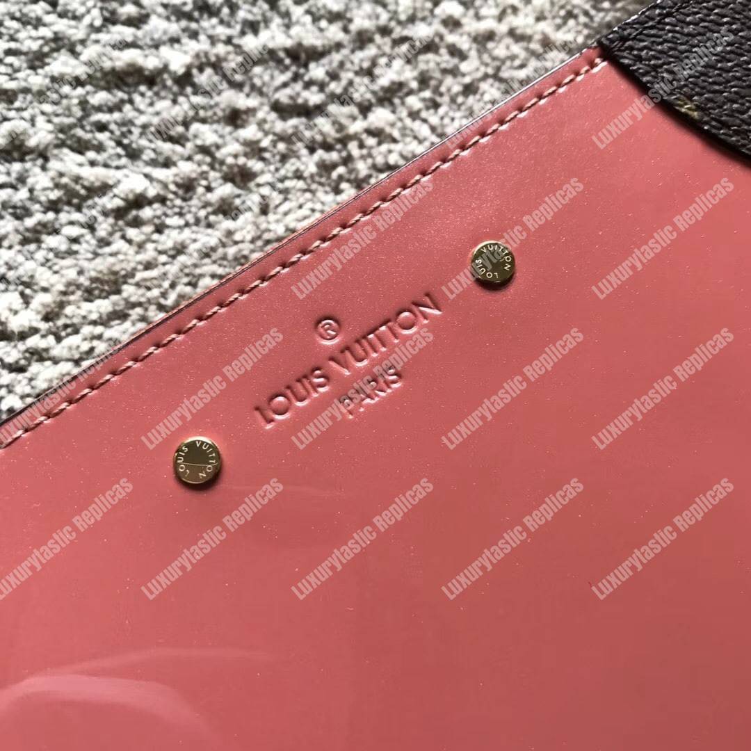 LV Zippy Wallet Patent Leather Vieux Rose