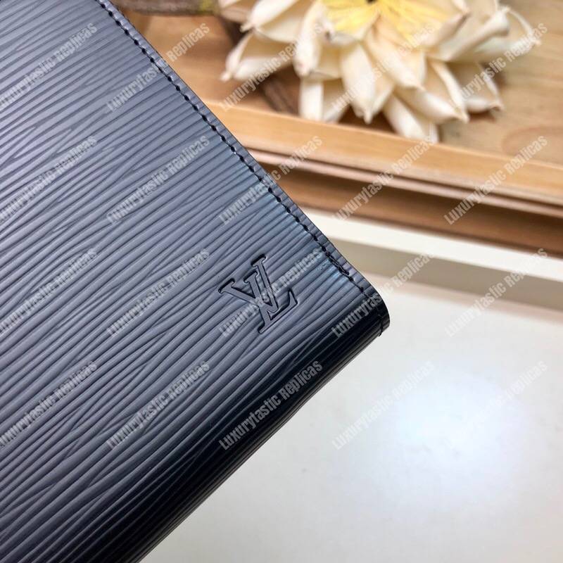 LV Zippy Organizer Epi Leather Black