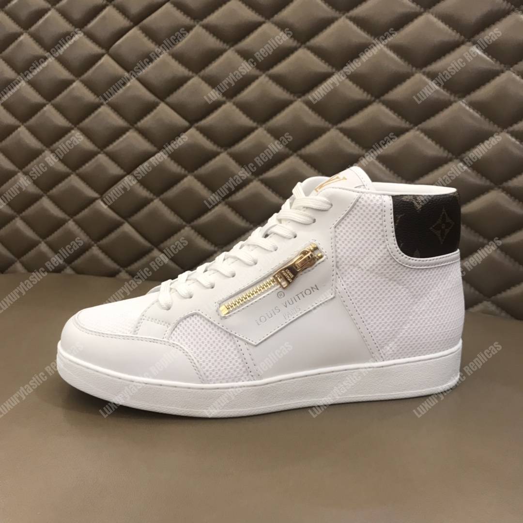 LV Rivoli Zip On The Side Sneaker Boot White