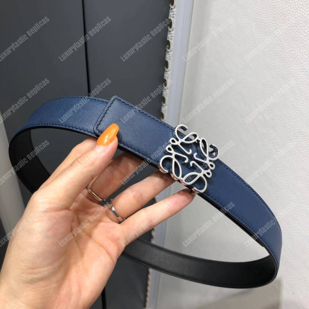 Loewe Anagram Belt 3.2Cm Dark Blue