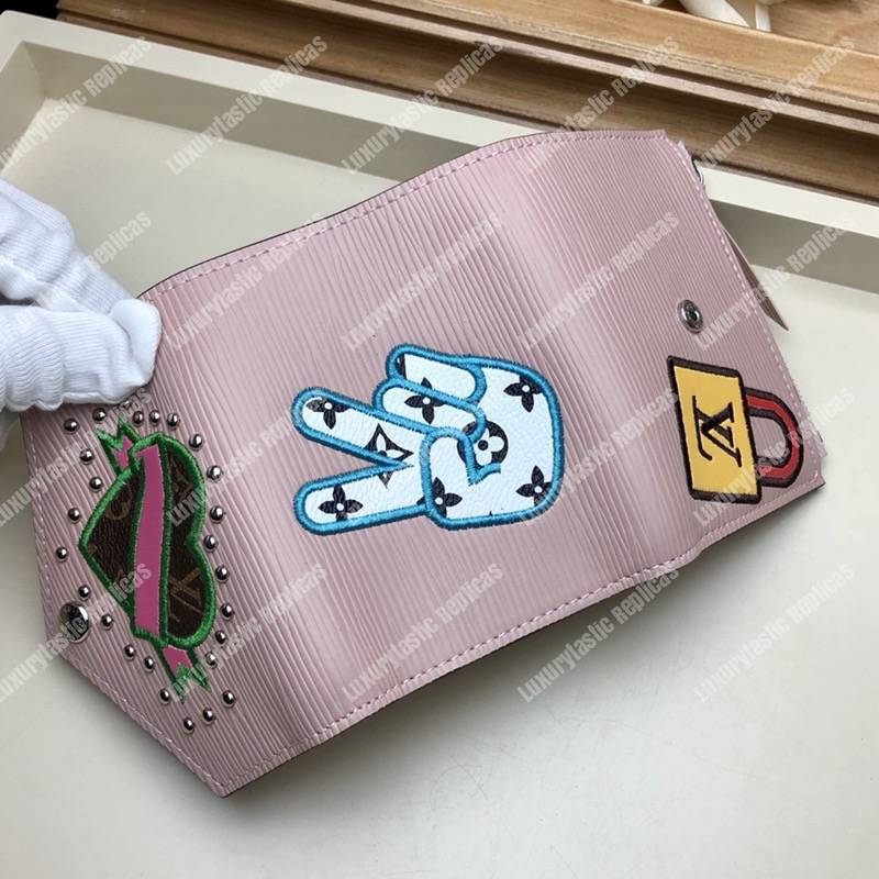 LV Special Edition Victorine Wallet Epi leather in pale-pink Rose Ballerine