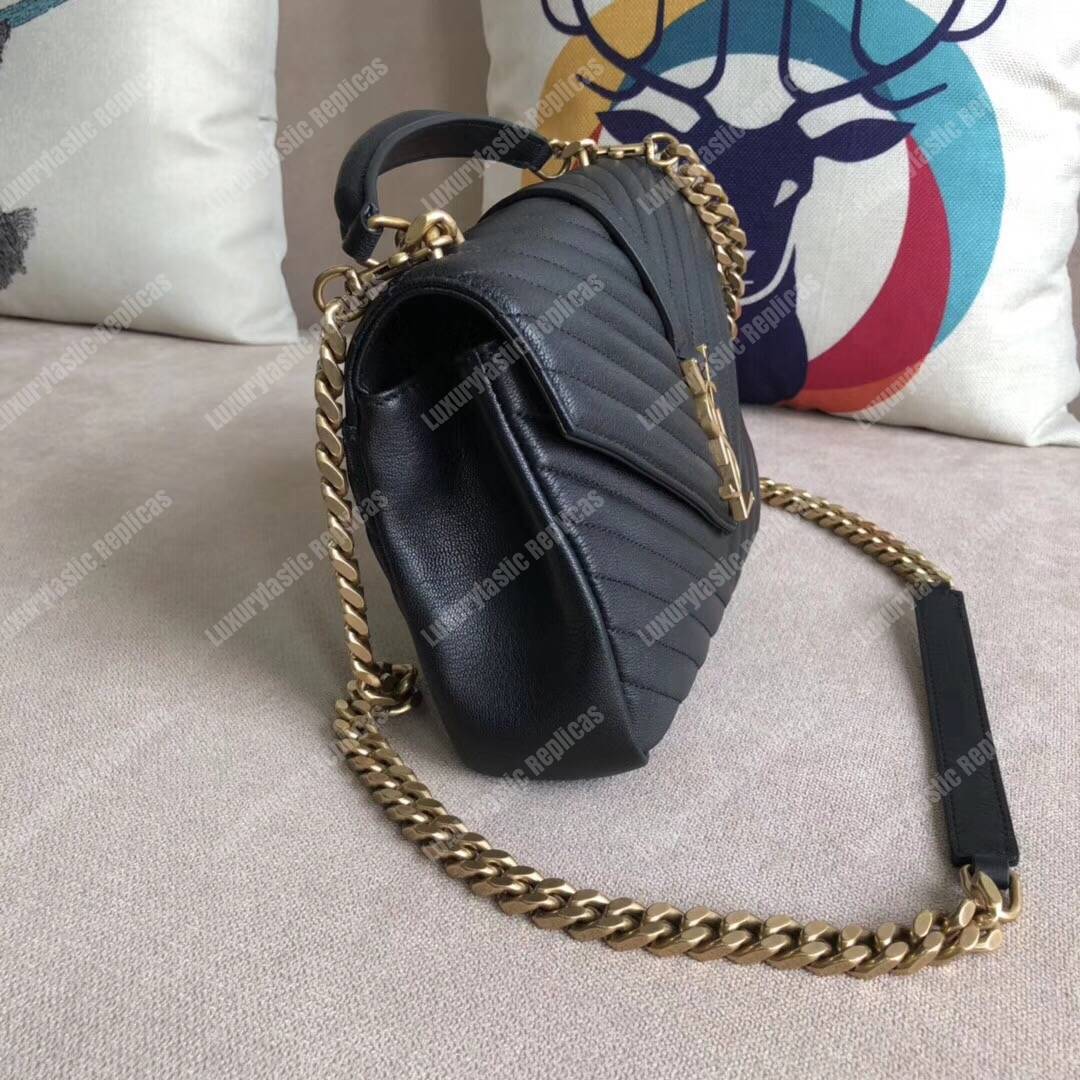 Saint Laurent Medium College Bag In Black