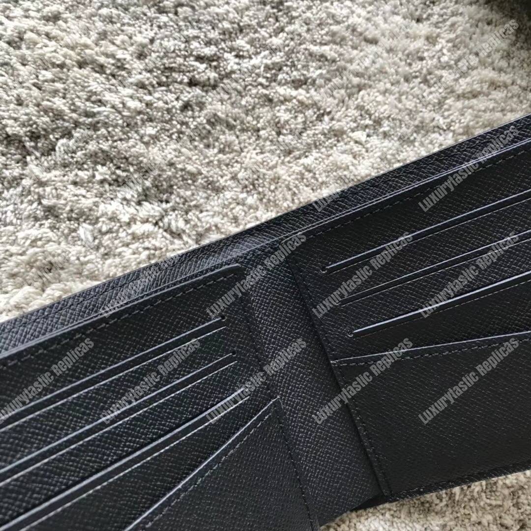 LV Slender Wallet Epi Leather Hexagon Black