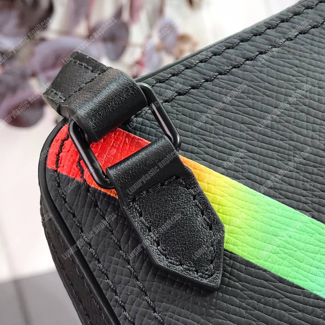 LV Abloh Danube Messenger Taiga Leather
