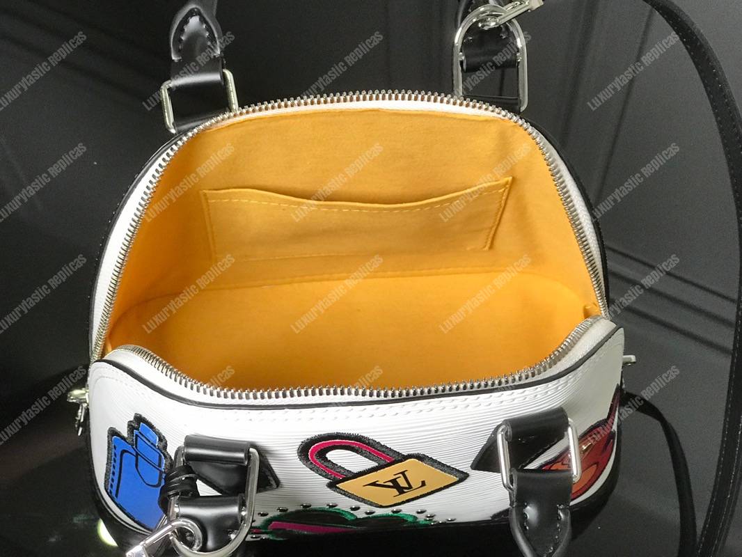 LV Alma BB Epi Leather Trunk-Maker White