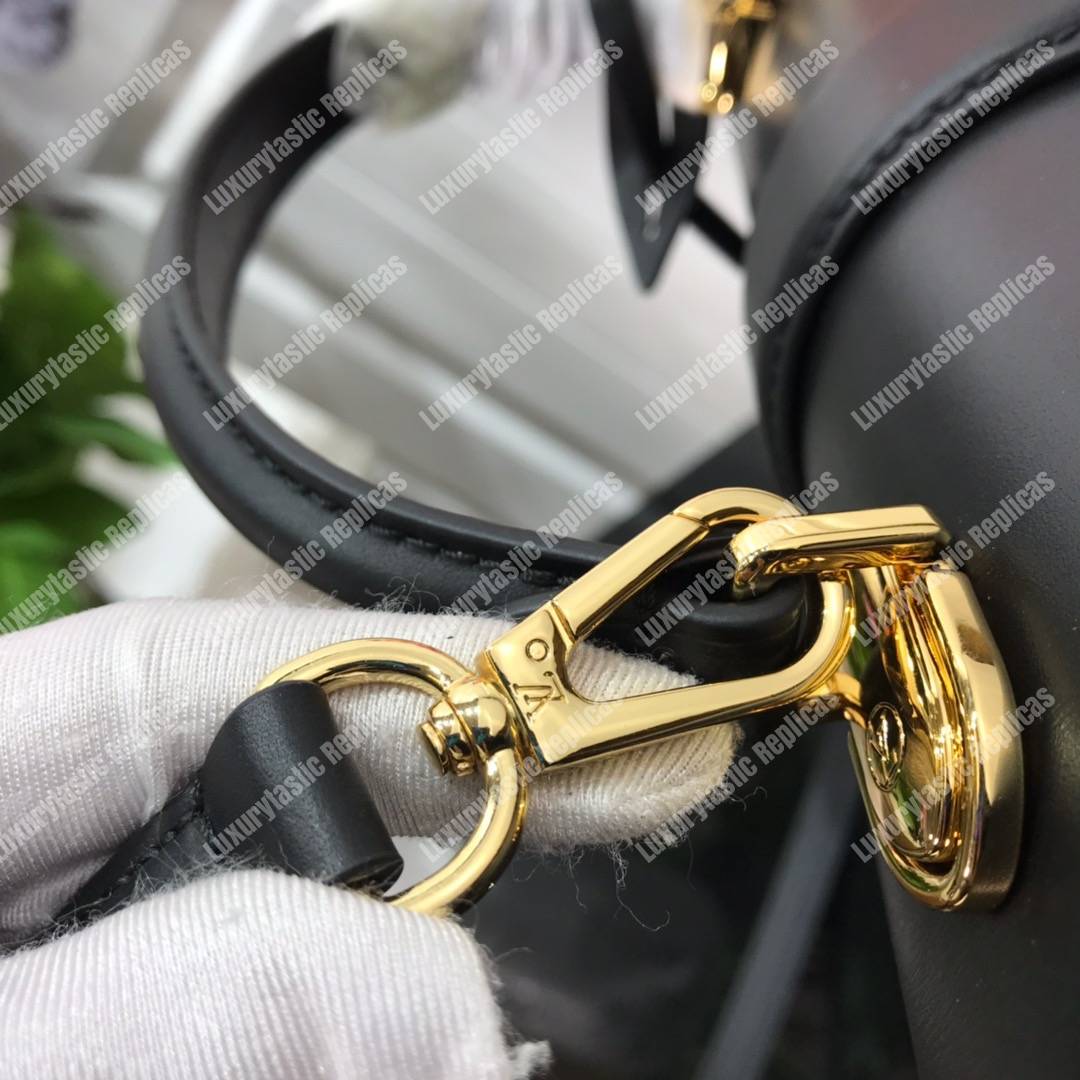 LV Rose Des Vents PM Black Gold Padlock Handbag