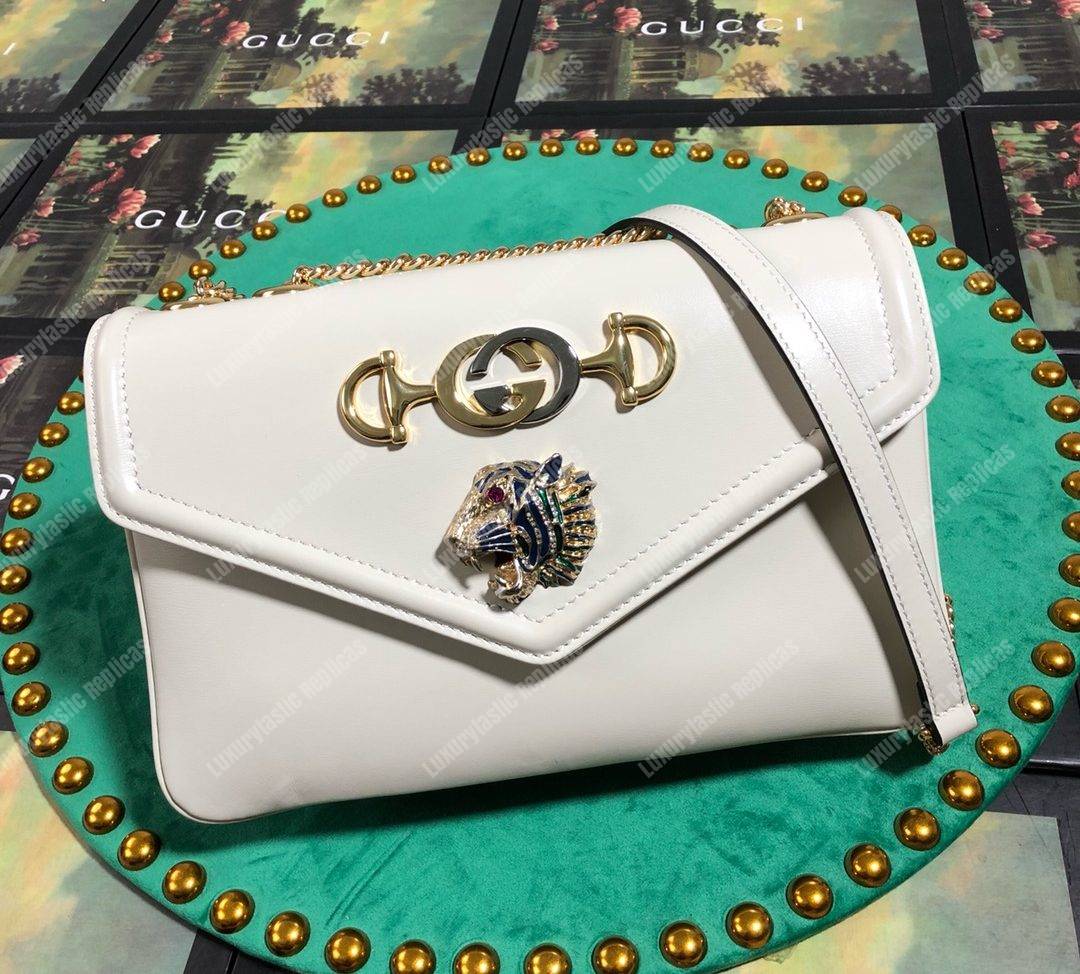 G*u*i rajah medium shoulder bag white