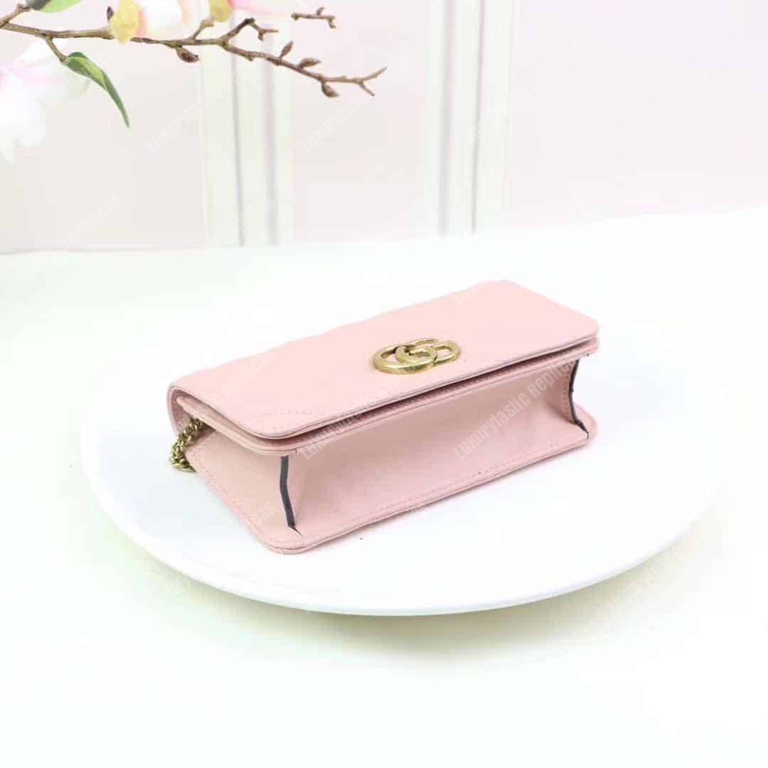 G*u*i gg marmont mini leather bag pink