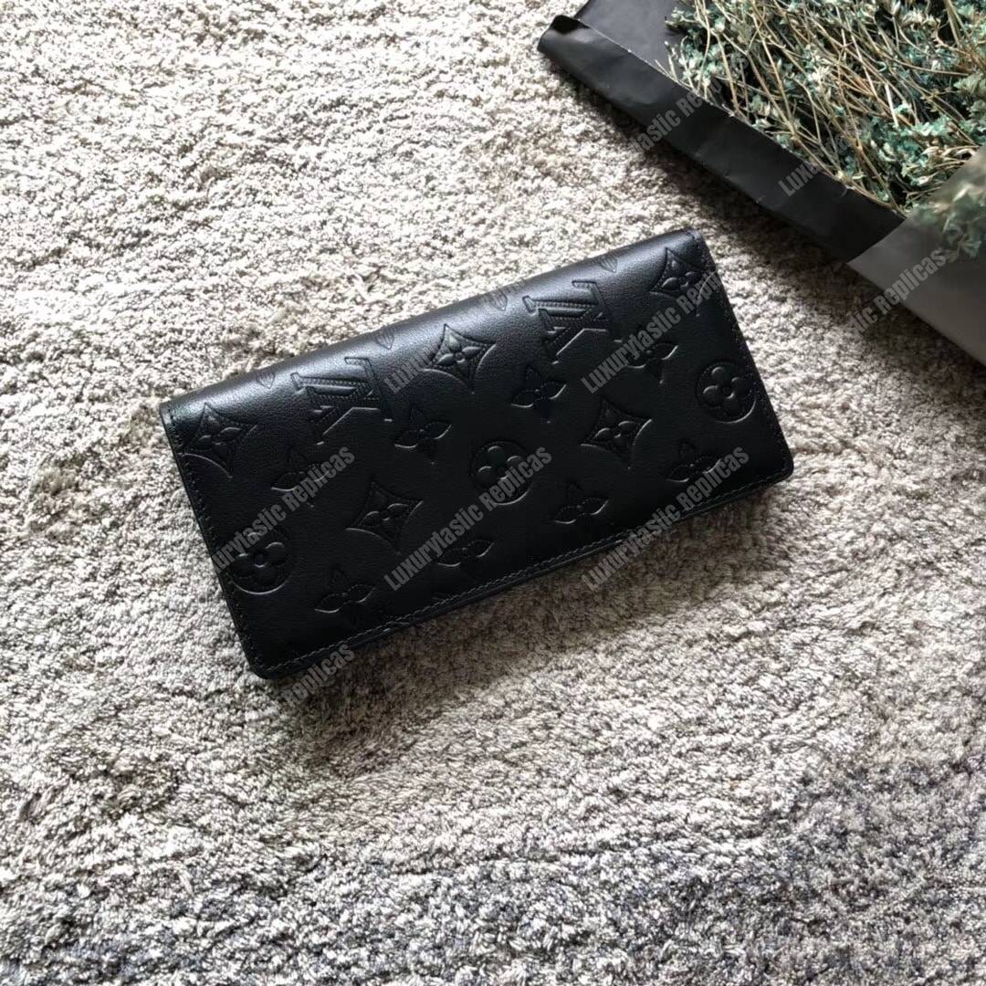 LV Brazza Wallet Monogram Shadow Black