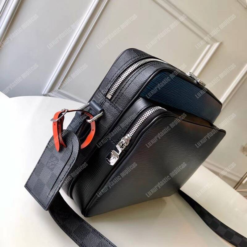LV Nil Slim Epi Leather Damier Graphite Canvas