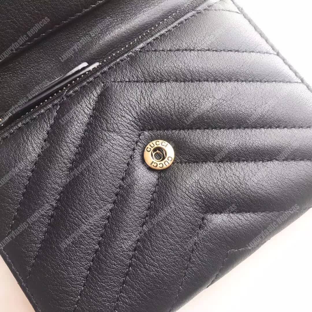 G*u*i gg marmont matelassé wallet black