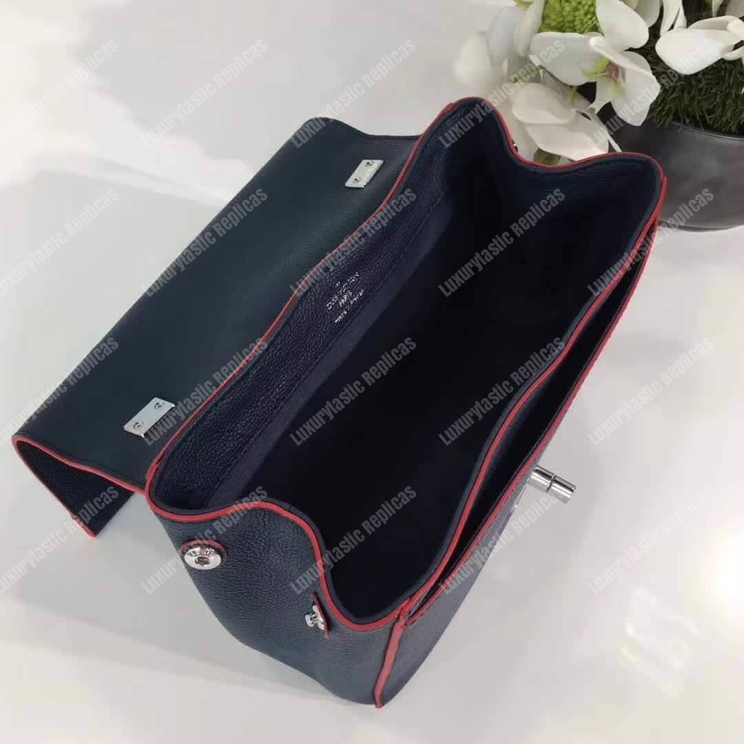 LV Lockme II BB Bag Taurillon Leather Marine Rouge