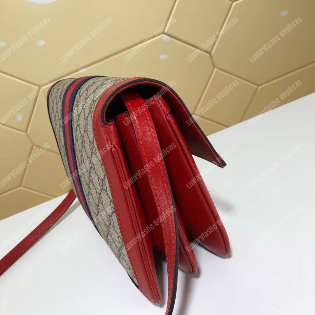 G*u*i queen margaret gg sup*e medium shoulder bag red