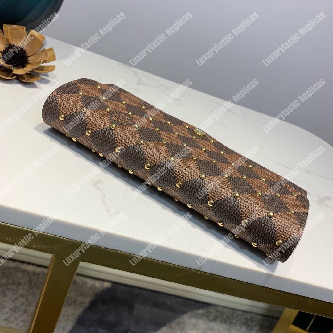 LV Sarah Wallet Damier Ebine Rose Ballerine Pink