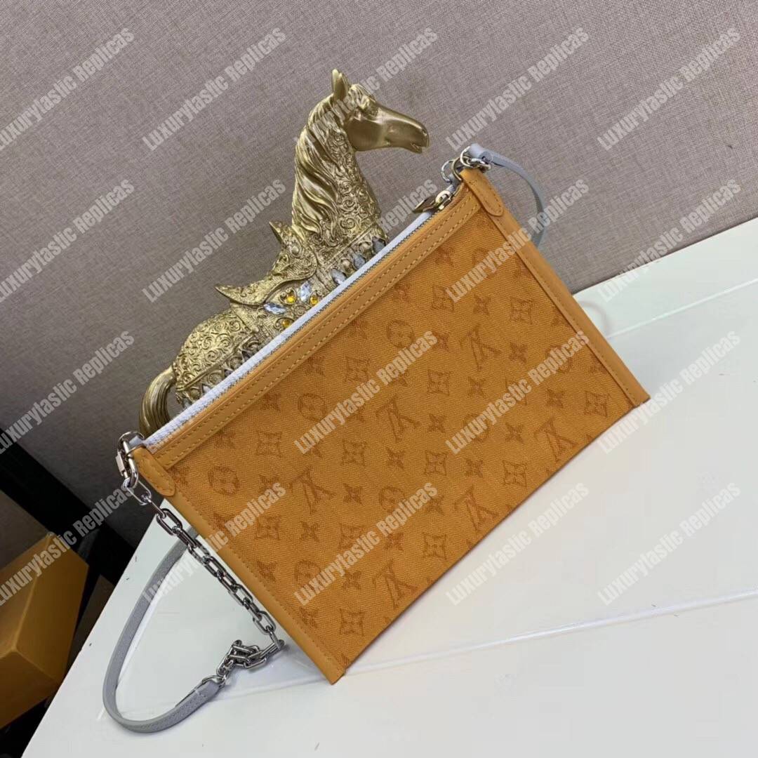 LV Double Flat Messenger Monogram Blanc