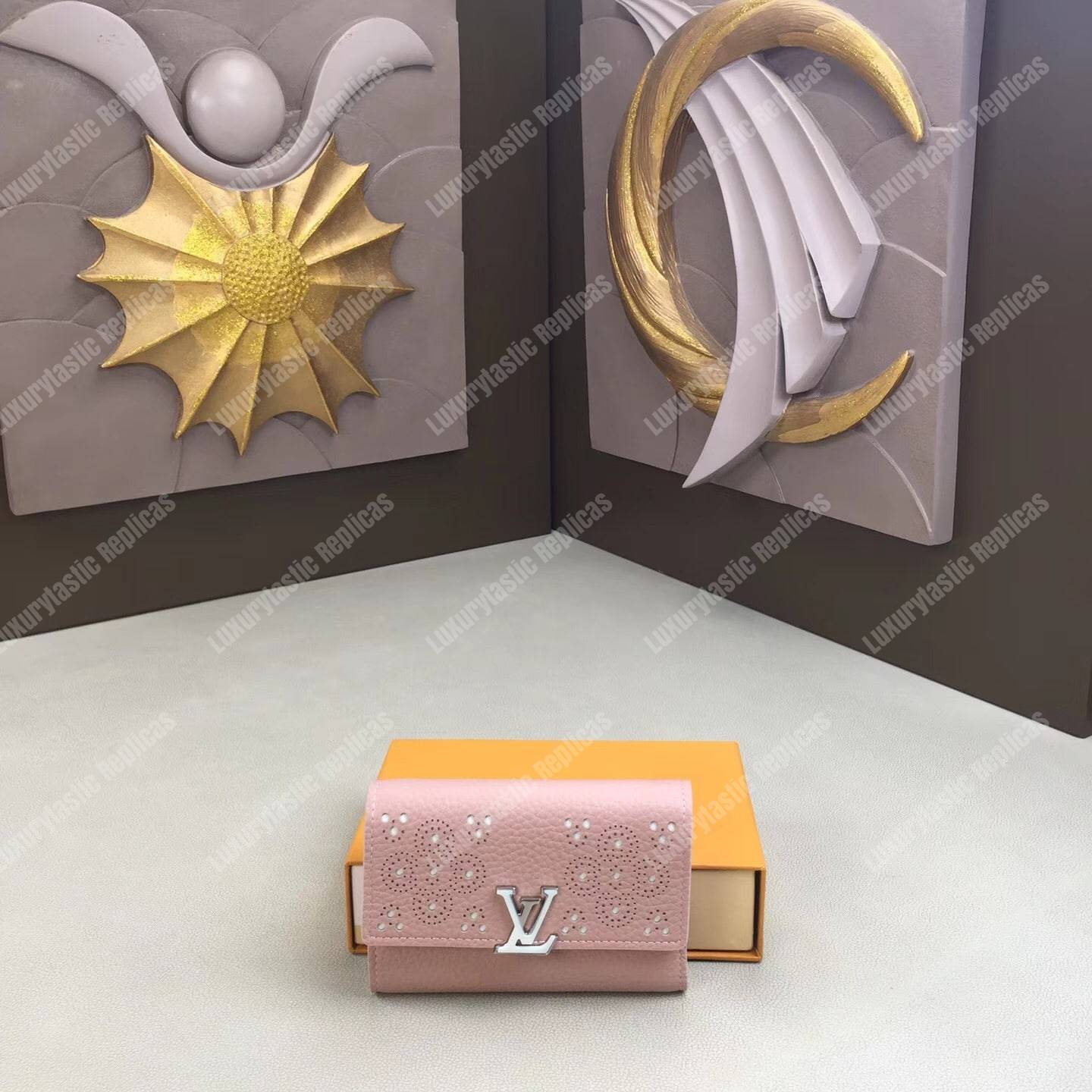 LV Compact Wallet Taurillion Leather Magnolia