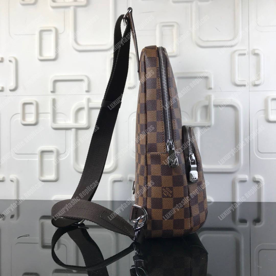 LV Avenue Sling Bag Damier Graphite Brown