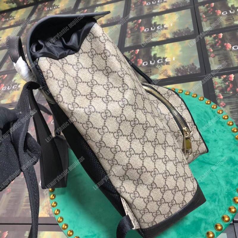 G*u*i gg sup*e backpack black leather