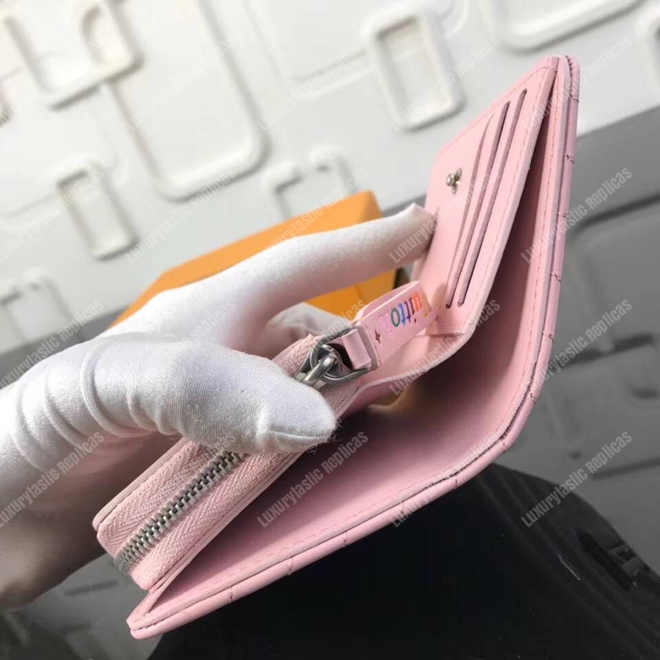 LV New Wave Zipped Compact Wallet Smoothie Pink