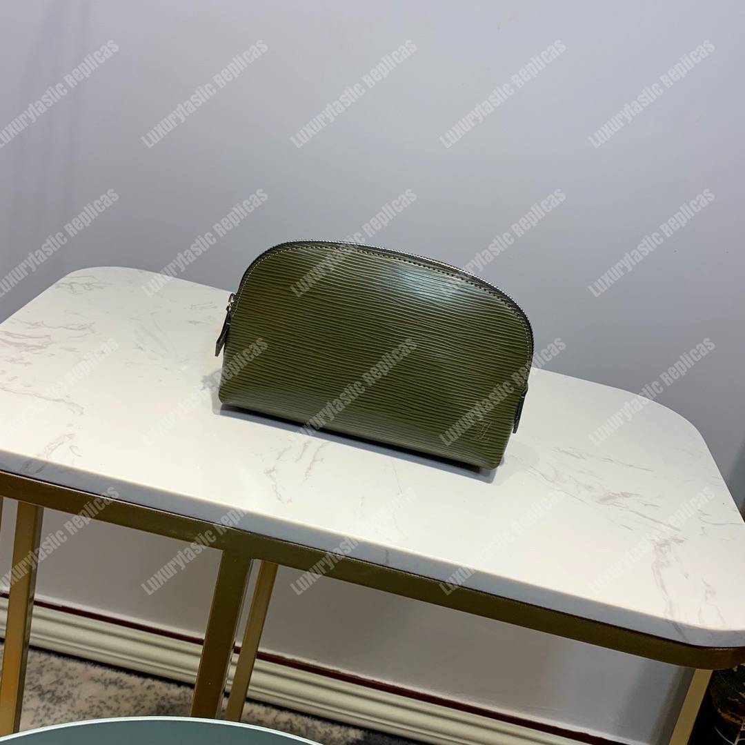 LV Cosmetic Pouch PM Epi Leather Borneo Green
