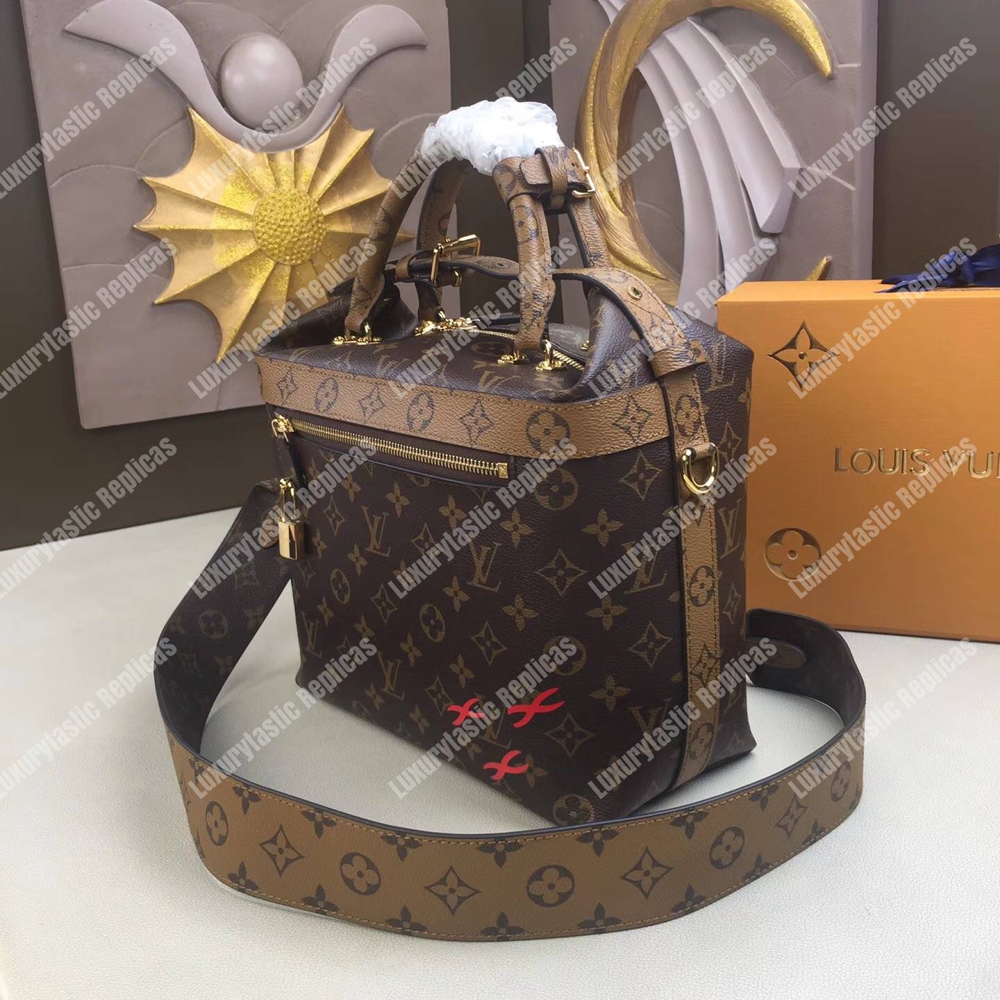 LV City Cruiser PM Tote Bag Reverse Monogram Canvas