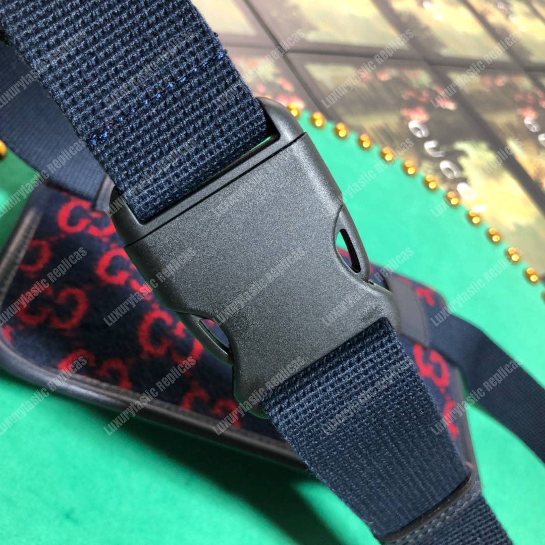 G*u*i gg wool belt bag blue/red