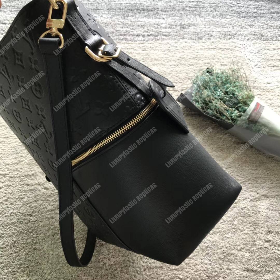 LV Melie Designer Monogram Leather Noir