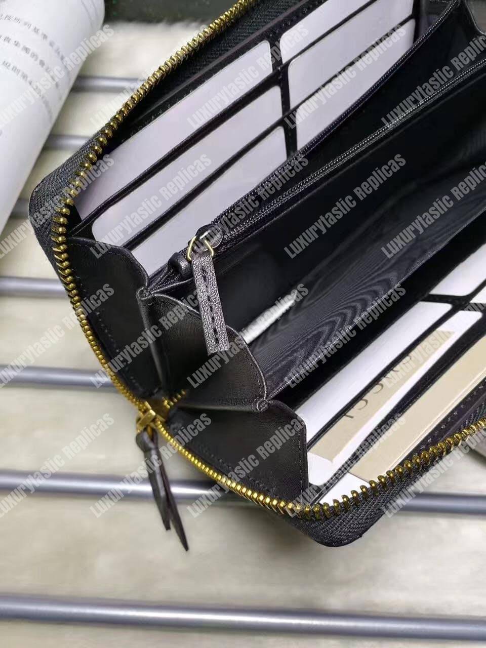 G*u*i gg marmont zip around wallet black