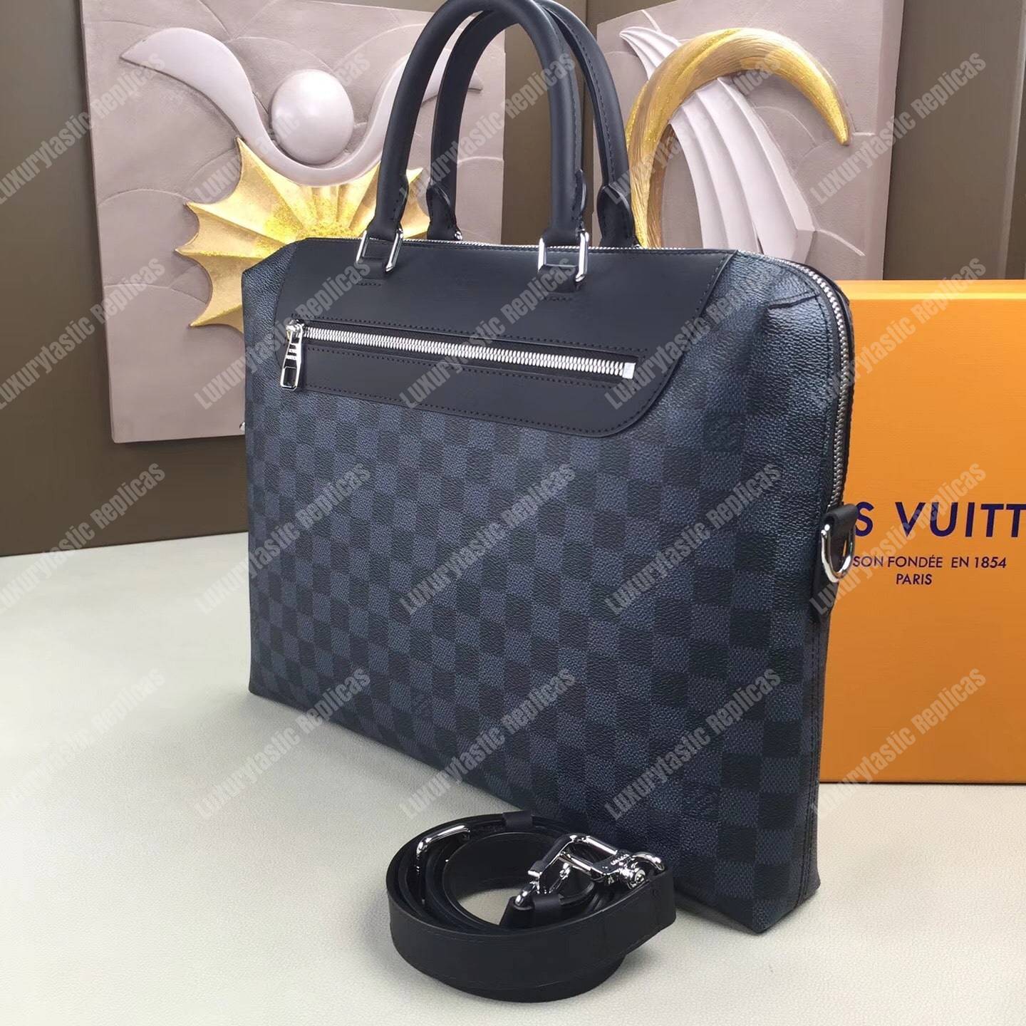 LV Porte-Documents Jour Damier Cobalt Canvas