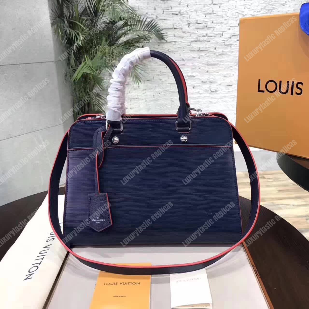 LV Epi Vaneau MM Bag Epi Leather Indigo