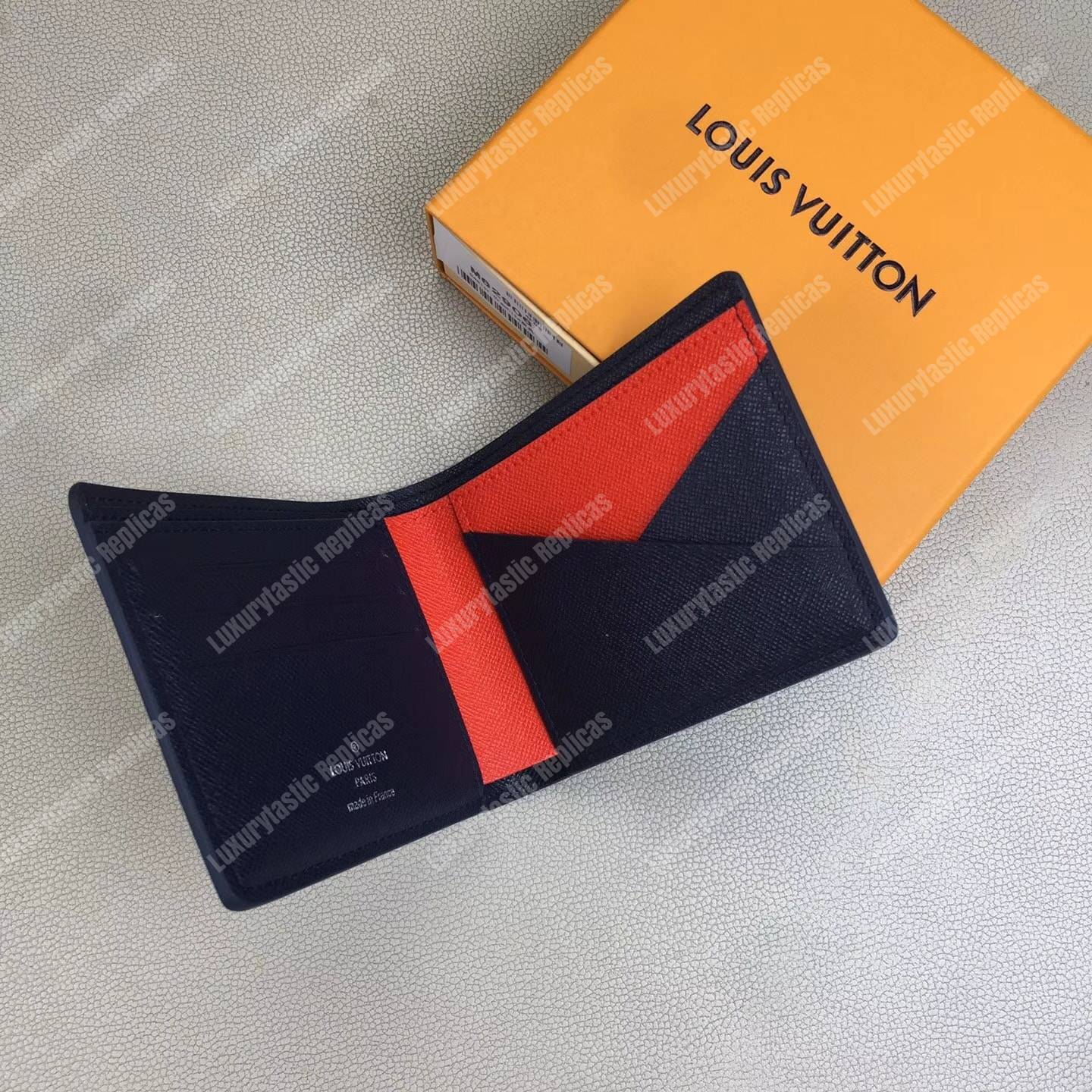 LV Patchwork Multiple Wallet Epi Leather Gray
