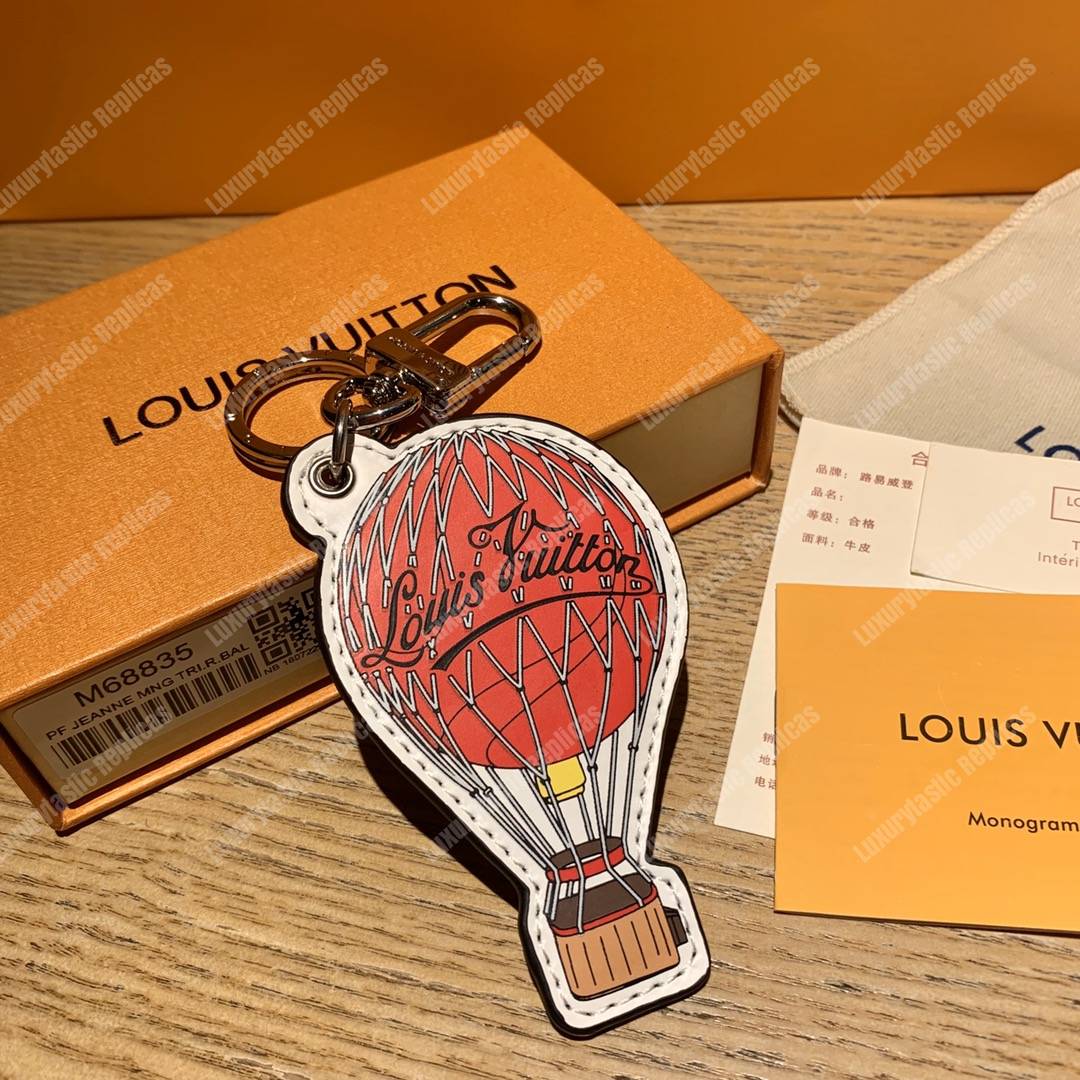 LV Damier Graphite Map Illustre Balloon Bag Charm & Key holder