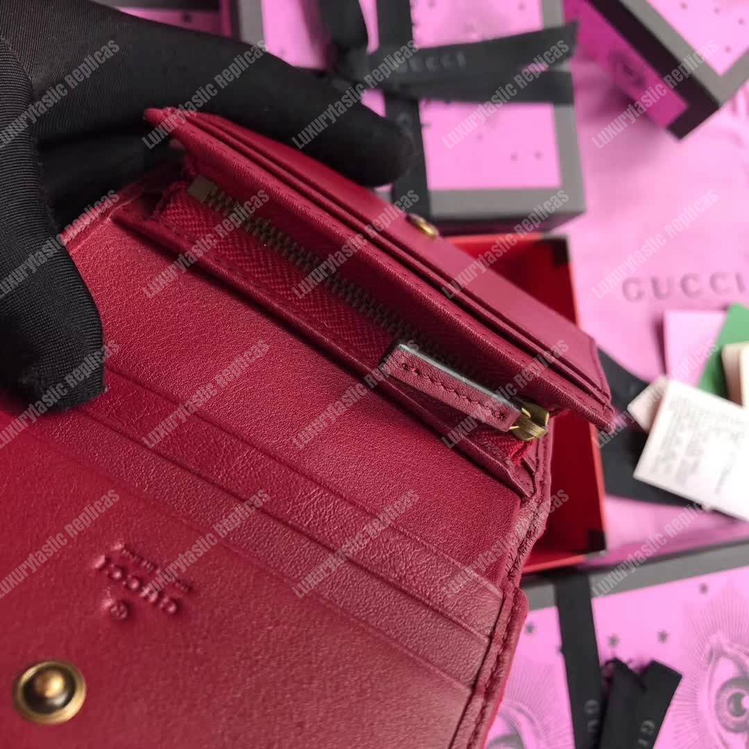 G*u*i gg marmont card case velvet maroon