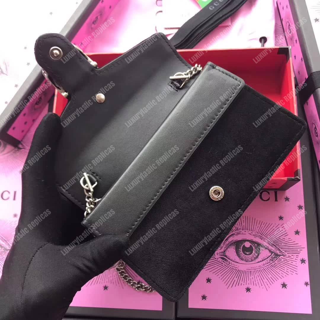 G*u*i dionysus suede super mini bag black