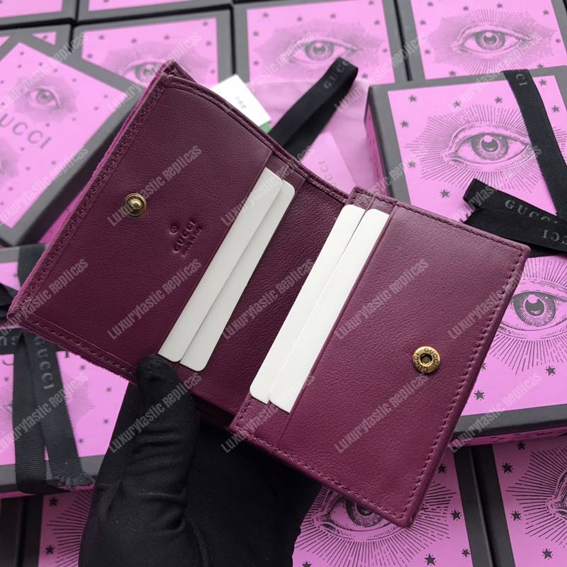 G*u*i gg marmont card case velvet magenta