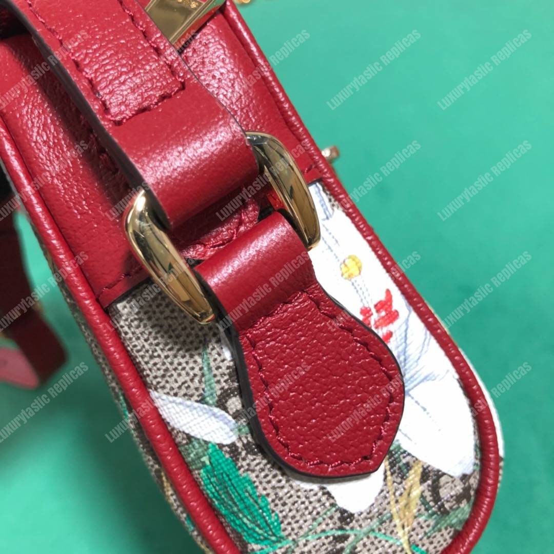 G*u*i ophidia gg flora mini bag red