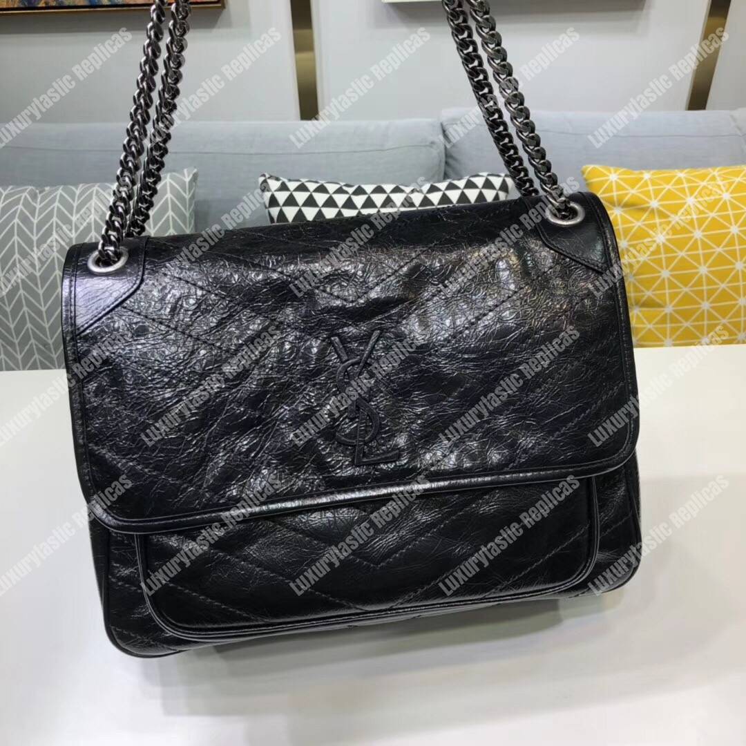 Saint Laurent Niki Large In Vintage Leather Black