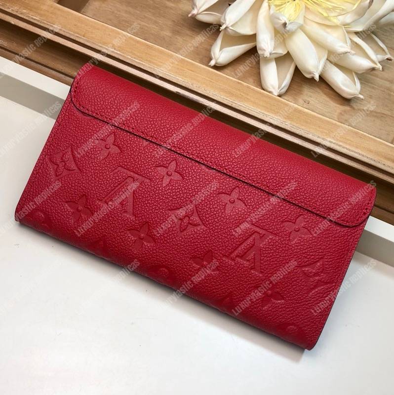 LV Pont-Neuf Wallet Monogram Empreinte leather Cerise