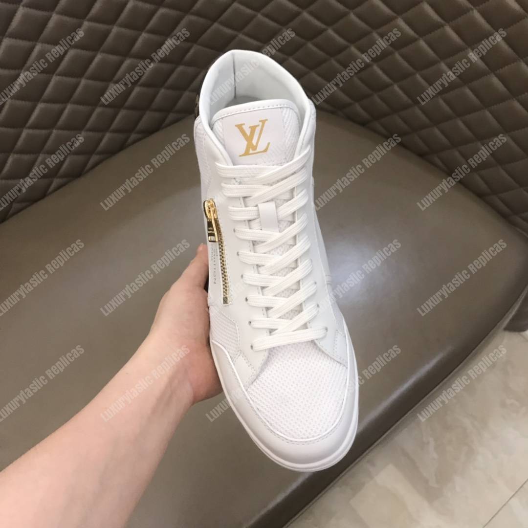 LV Rivoli Zip On The Side Sneaker Boot White