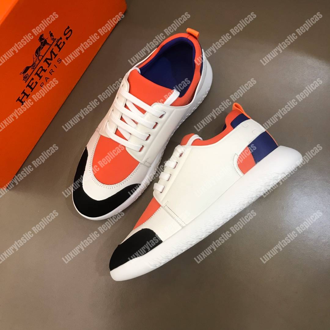 H**mes trail sneaker multicolore orange
